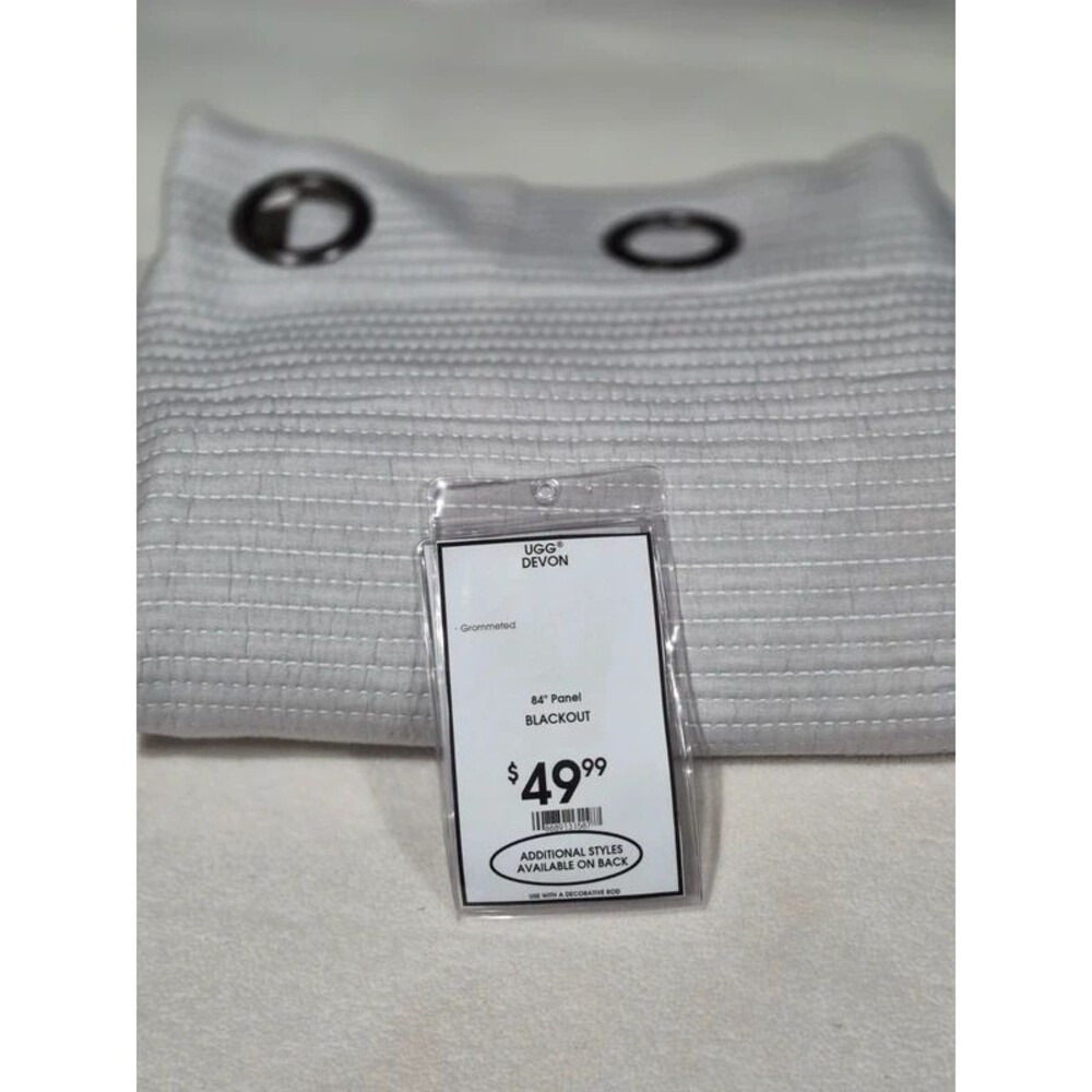 NWT Ugg Single Blackout Curtain Panel 84"x50"- Light Gray